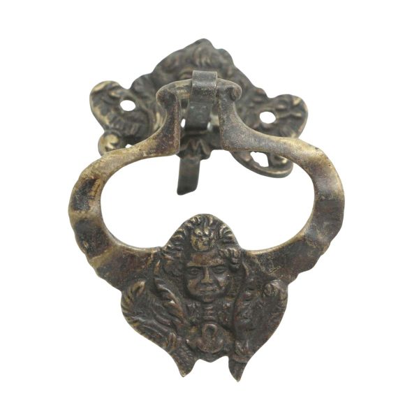 Cabinet & Furniture Pulls - Victorian Bronze Cherubic Ring Pull