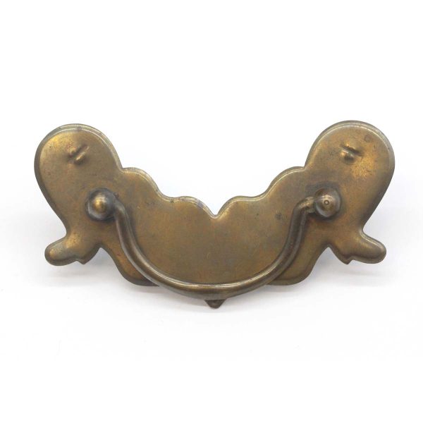 Cabinet & Furniture Pulls - Vintage 4.125 in. Brass Plated Steel Traditional Bail Drawer Pull