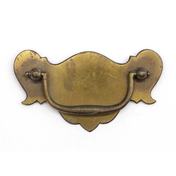 Cabinet & Furniture Pulls - Vintage 4.375 in. Brass Over Steel Traditional Drawer Bail Pull