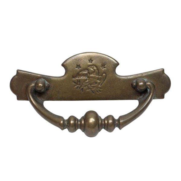 Cabinet & Furniture Pulls - Vintage 5 in. National Lock Brass Eagle Bridge Drawer Pull