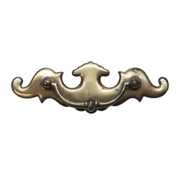 Cabinet & Furniture Pulls - Vintage 5.375 in. Chippendale Brass Plated Steel Bail Pull