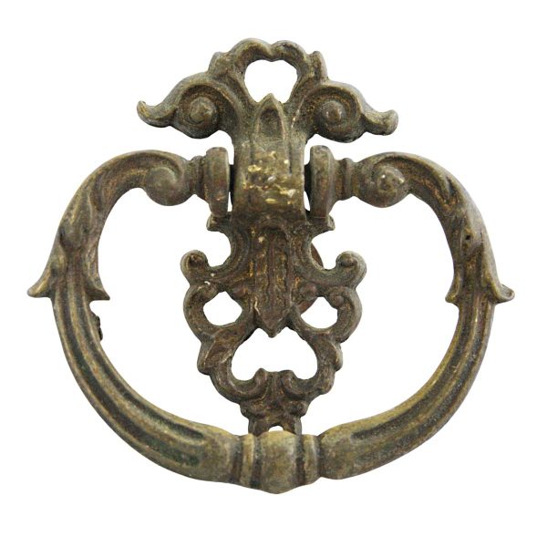 Cabinet & Furniture Pulls - Vintage Victorian Brass Drop Handle Furniture Ring Pull
