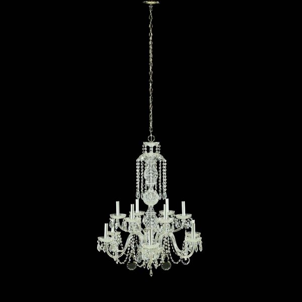 Chandeliers - The Plaza Hotel Antique Beaux Arts 10 Arm Crystal Chandelier