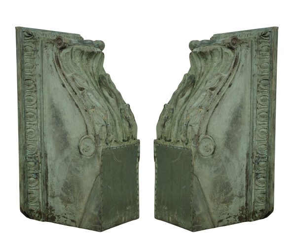 Corbels - Pair of Reclaimed 29.25 in. Copper Corbels