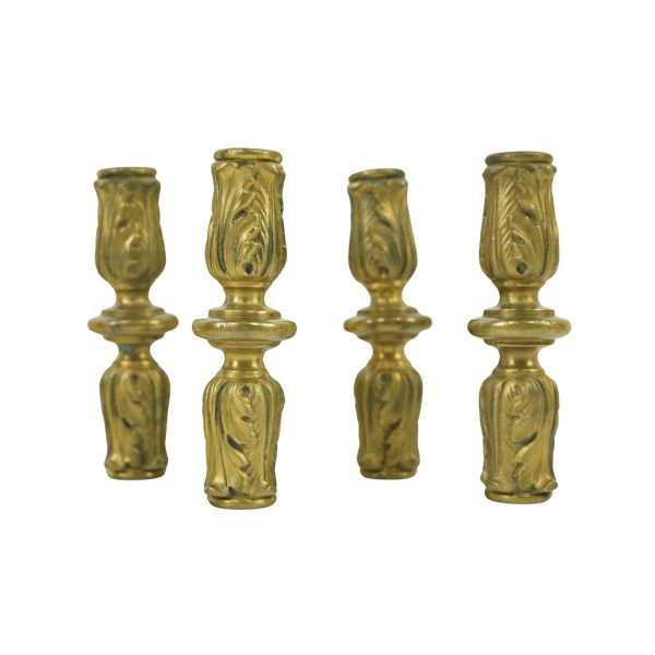 Decorative Metal - Set of 4 Acanthus Leaf Bronze Center Support Castings