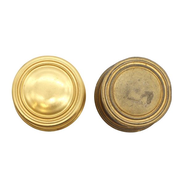 Door Knob Sets - High Quality Gold Plated 3.375 in. Entry Double Doors Knobs