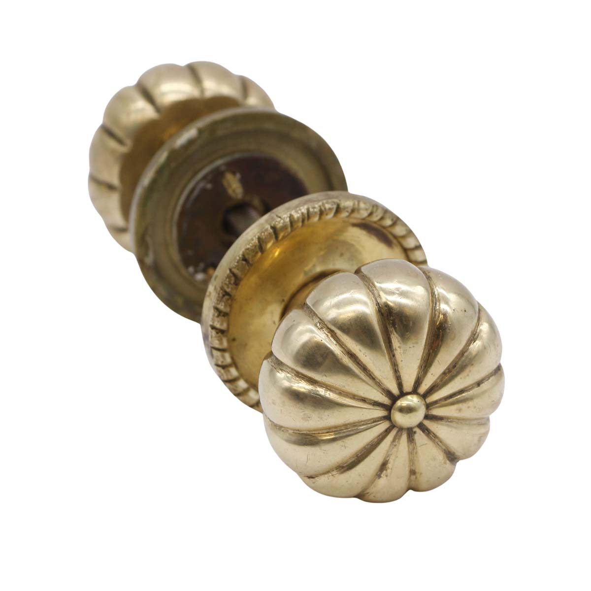 brass cast knob sets colonial — ARCHITECTURAL ANTIQUES