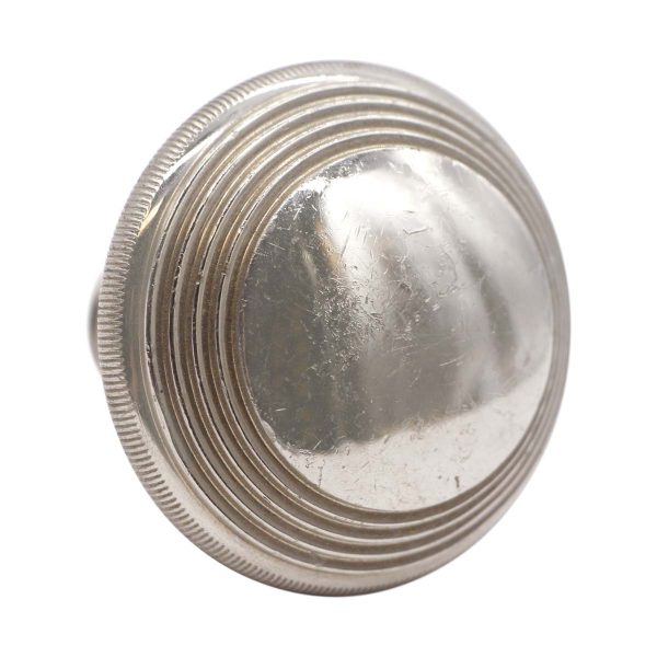 Door Knobs - Vintage Chrome Plated Brass Concentric Entry Door Knob