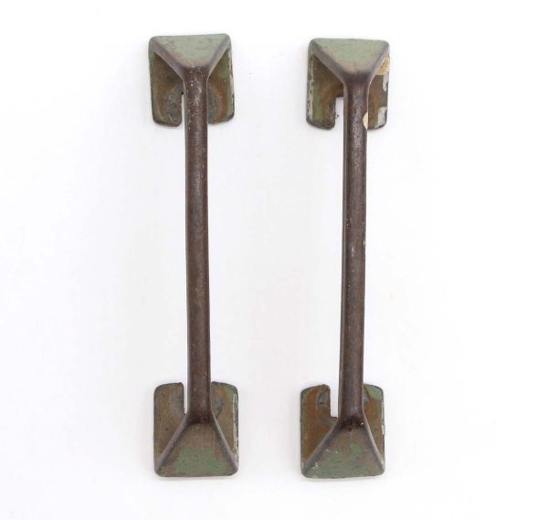 Door Pulls - Pair of Industrial 8 in. Cast Iron Door Pull Handles