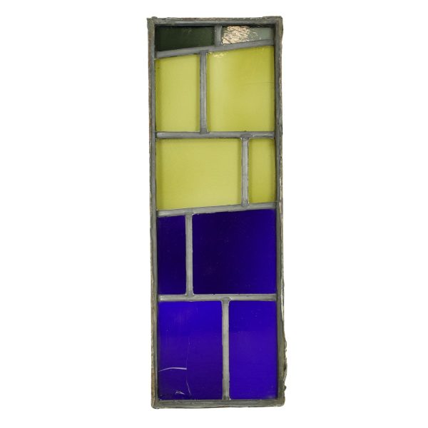 Exclusive Glass - Blue & Yellow Robert Sowers JFK Airport Stained Glass Window