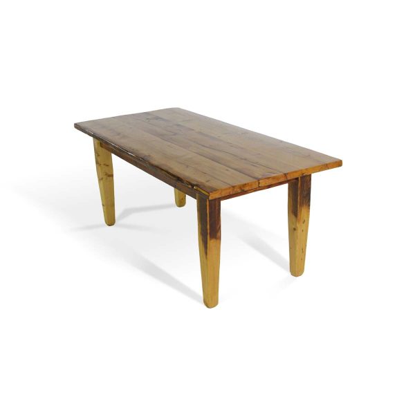 Farm Tables - Handmade 6 ft Natural Pine Tapered Legs Farm Table