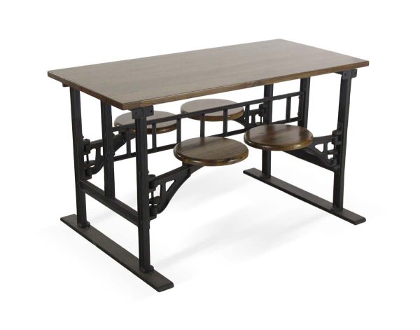 Farm Tables - Industrial Flooring Provincial Stained Oak 4 Swing Seat Table