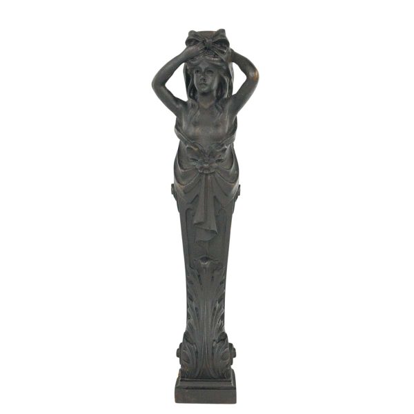 Flooring & Antique Wood - Reclaimed 19 in. Chestnut Woman Goddess Furniture Carving
