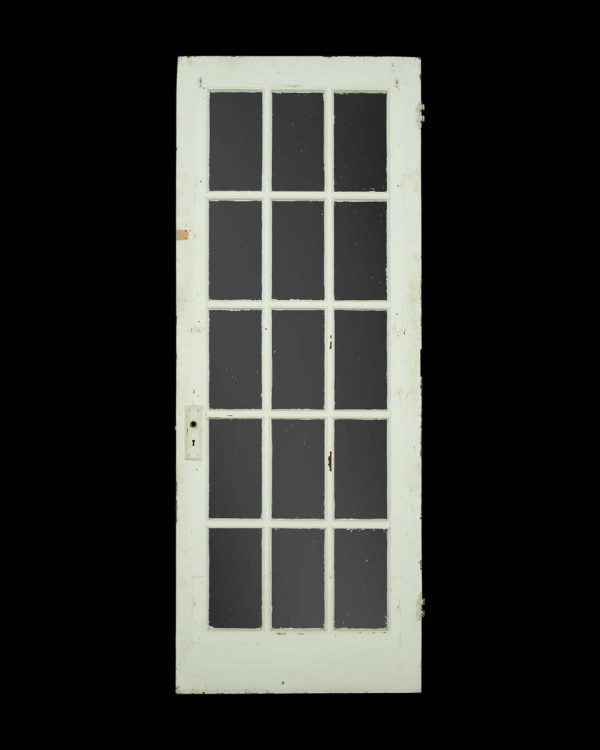 French Doors - Vintage 15 Lite White Pine French Door 82.75 x 31.875