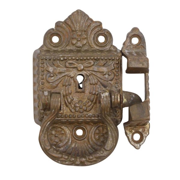 Ice Box Hardware - Antique Victorian Bronze Right Handed Ice Box Latch