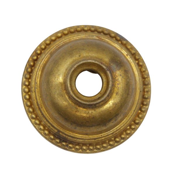 Knockers & Door Bells - Vintage 2.25 in. Brass Beaded Edge Round Doorbell Cover