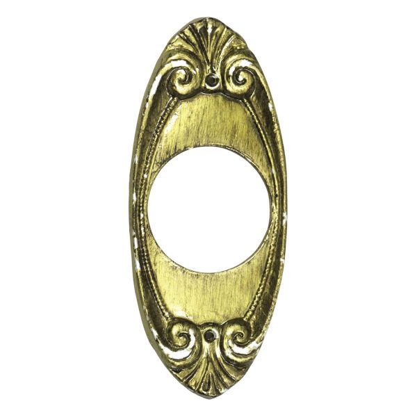 Knockers & Door Bells - Vintage Traditional Oval Brass Door Plate