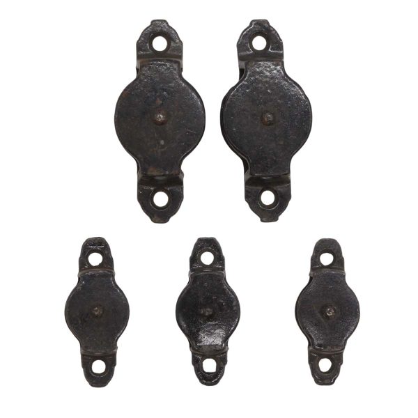 Other Hardware - Set of 5 Single Wheel Cast Iron Pulleys