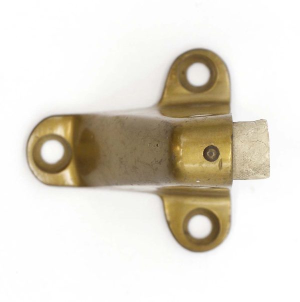 Other Hardware - Vintage Brass White Rubber End Wall Mount Door Stop