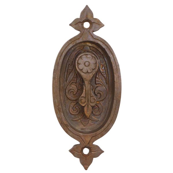 Pocket Door Hardware - Antique Aesthetic Bronze Recessed Pocket Door Pull