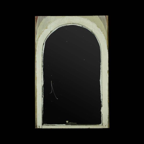 Reclaimed Windows - Reclaimed Arched Glass Pine Frame Sash Window 35 x 23