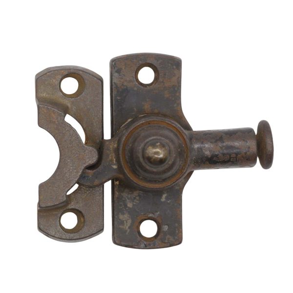 Window Hardware - Vintage Black Cast Iron Window Lock Latch