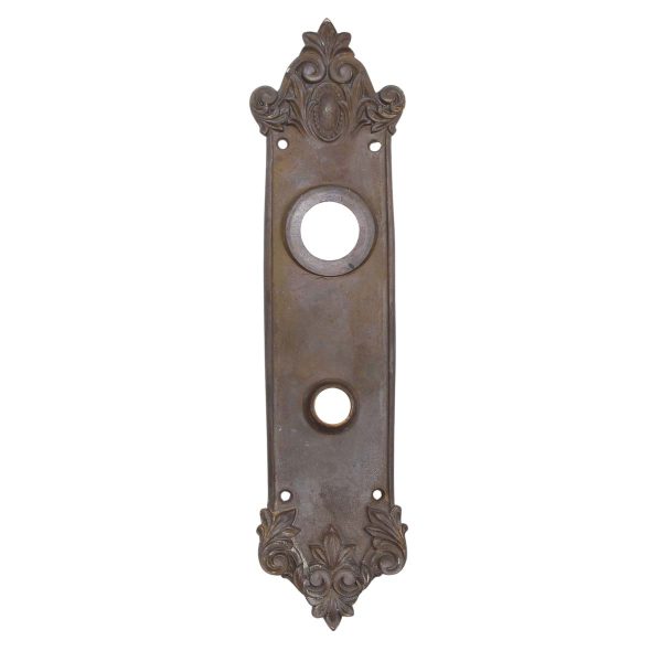 Back Plates - Antique 12.75 in. Bronze Corbin Avallon Door Back Plate