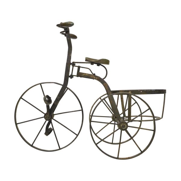 Bicycles - Children's Steel & Brass Working Model Tricycle with Basket