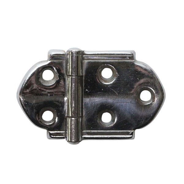 Cabinet & Furniture Hinges - Chrome Plated Steel Art Deco Surface Cabinet Hinge