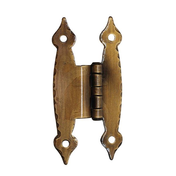 Cabinet & Furniture Hinges - Vintage 1.75 in. Colonial Brass Patina Surface Cabinet Hinge