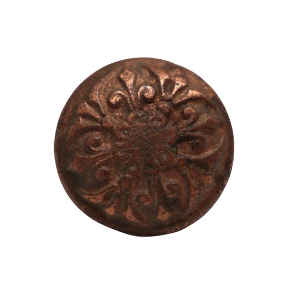 Cabinet & Furniture Knobs - Antique Copper Plated 1.25 in. Cast Iron Drawer Cabinet Knob