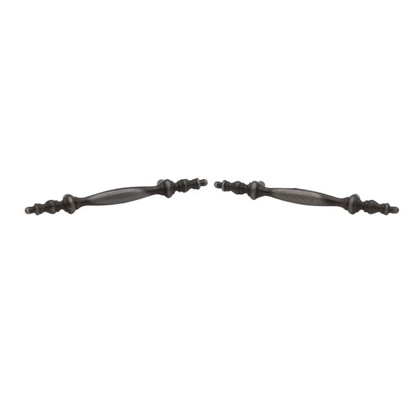 Cabinet & Furniture Pulls - Pair of Traditional 5.625 in. Distressed Dark Finish Bridge Drawer Pulls