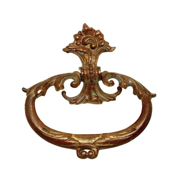 Cabinet & Furniture Pulls - Victorian Floral Bouquet Bronze Ring Drawer Pull