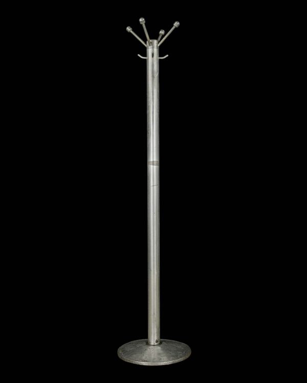 Coat Racks - Mid Century 67 in. Aluminum Hat & Coat Rack Stand