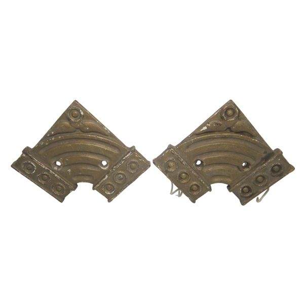 Decorative Metal - Pair of Vintage Corner Cast Iron Wall Mount Brackets
