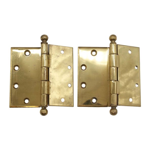 Door Hinges - Pair of Polished Brass 5.5 x 5 Lawrence Offset Door Hinges
