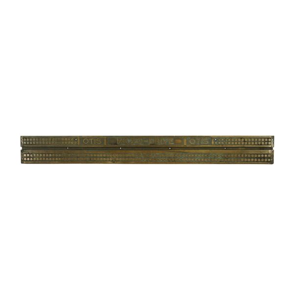 Elevator Hardware - Reclaimed 42 in. Otis Micro Drive Brass Elevator Step Molding Strip