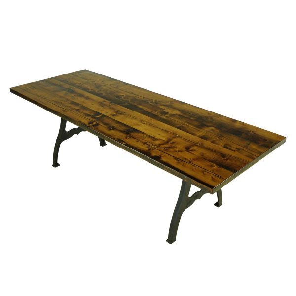Farm Tables - Handcrafted 8 ft Pine New York Cast Iron Legs Dining Farm Table
