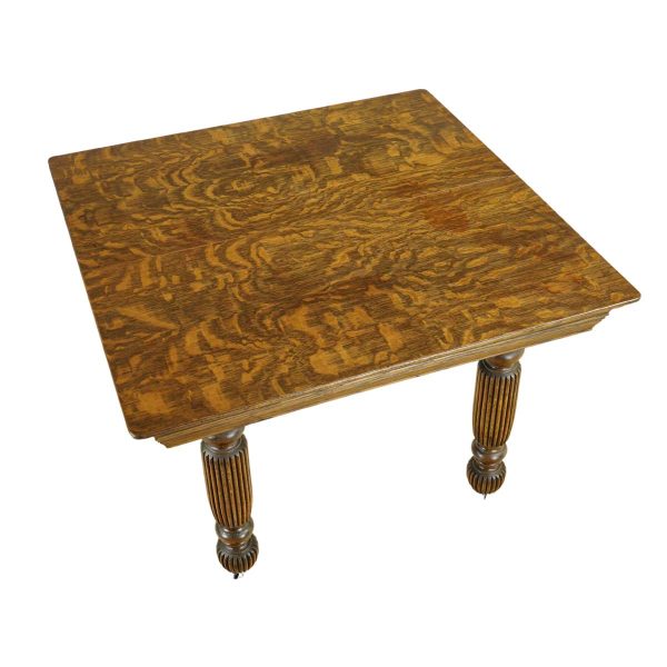 Kitchen & Dining - Vintage 42 in. Book Match Tiger Oak Square Dining Table
