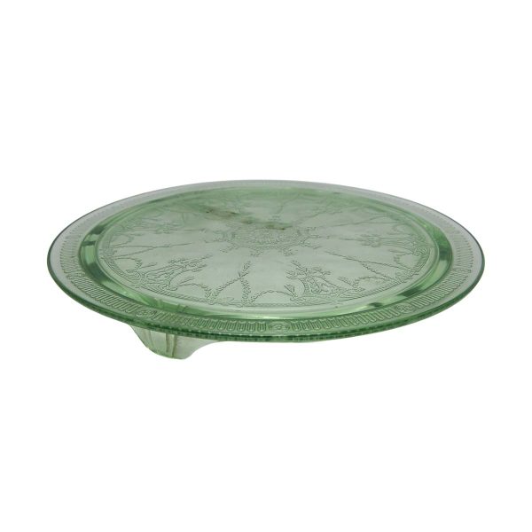 Kitchen - Vintage 10 in. Anchor Hocking Green Cameo Ballerina Cake Plate