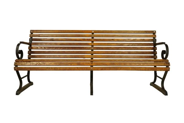 Patio Furniture - Reclaimed 6 ft Slatted Oak Outdoor Park Bench