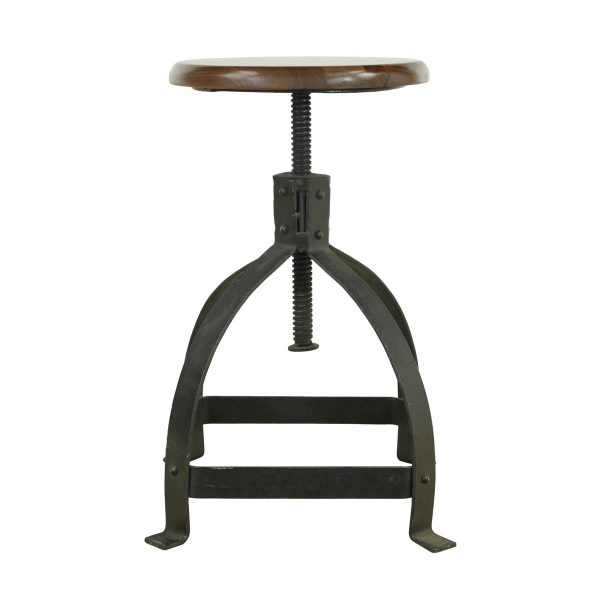 Seating - Industrial Style Wrought Iron Adjustable Stool