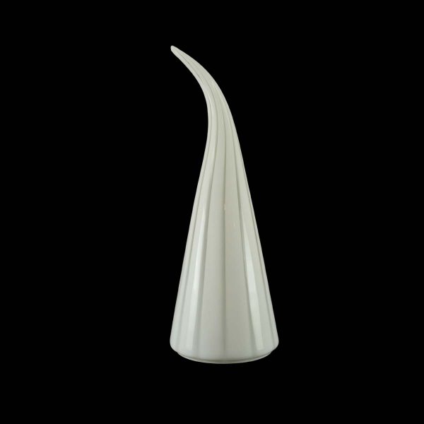 Table Lamps - 1960s Seguso Milky White Swirl Murano Glass Table Lamp