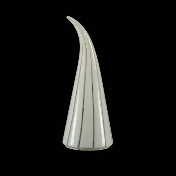 Table Lamps - 1960s Seguso Milky White Swirled Murano Glass Table Lamp