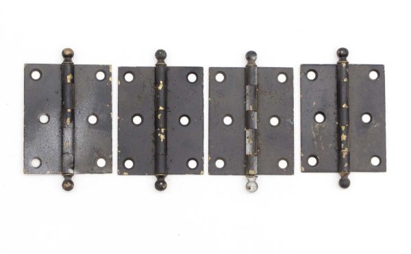 Cabinet & Furniture Hinges - Set of Vintage 2.5 x 1.875 in. Brass Butt Cabinet Hinges