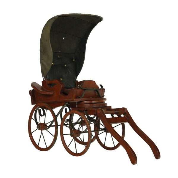 Children's Items - Vintage Wood and Leather Toy Stagecoach Carriage Buggy