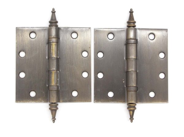 Door Hinges - Pair of Steel Stanley Butt 4.5 x 4.5 in. Ball Bearing Door Hinges