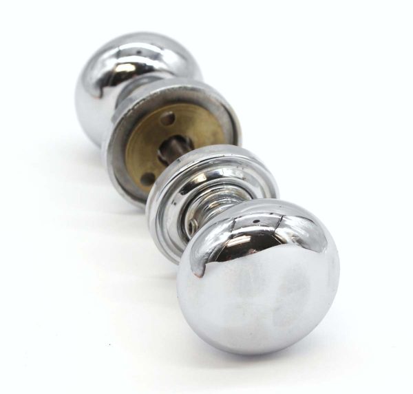 Door Knob Sets - Vintage 2 in. Chrome Brass Passage Door Knob Set