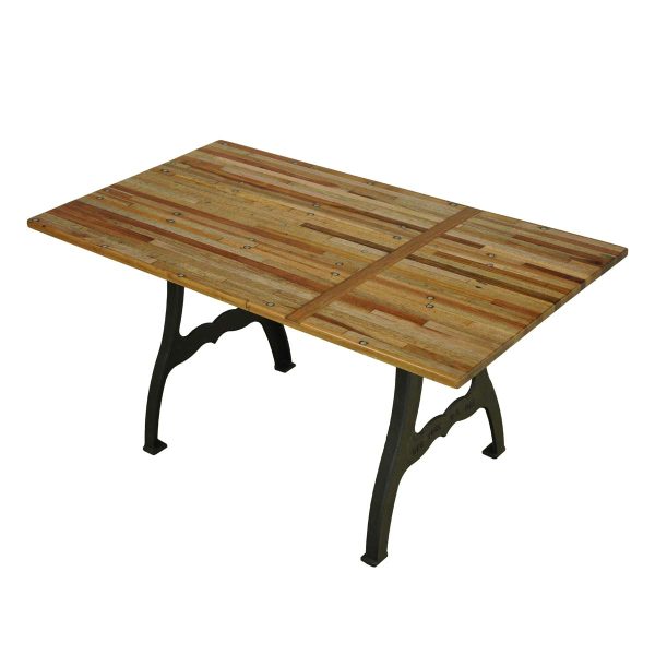 Farm Tables - Handcrafted 5 ft. Apitong Industrial Flooring New York Legs Dining Table