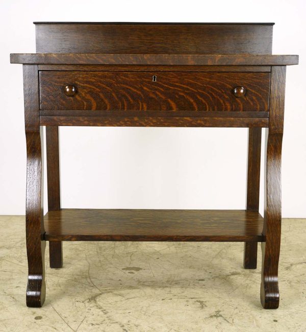 Kitchen & Dining - Early Empire Tiger Oak Sideboard Server